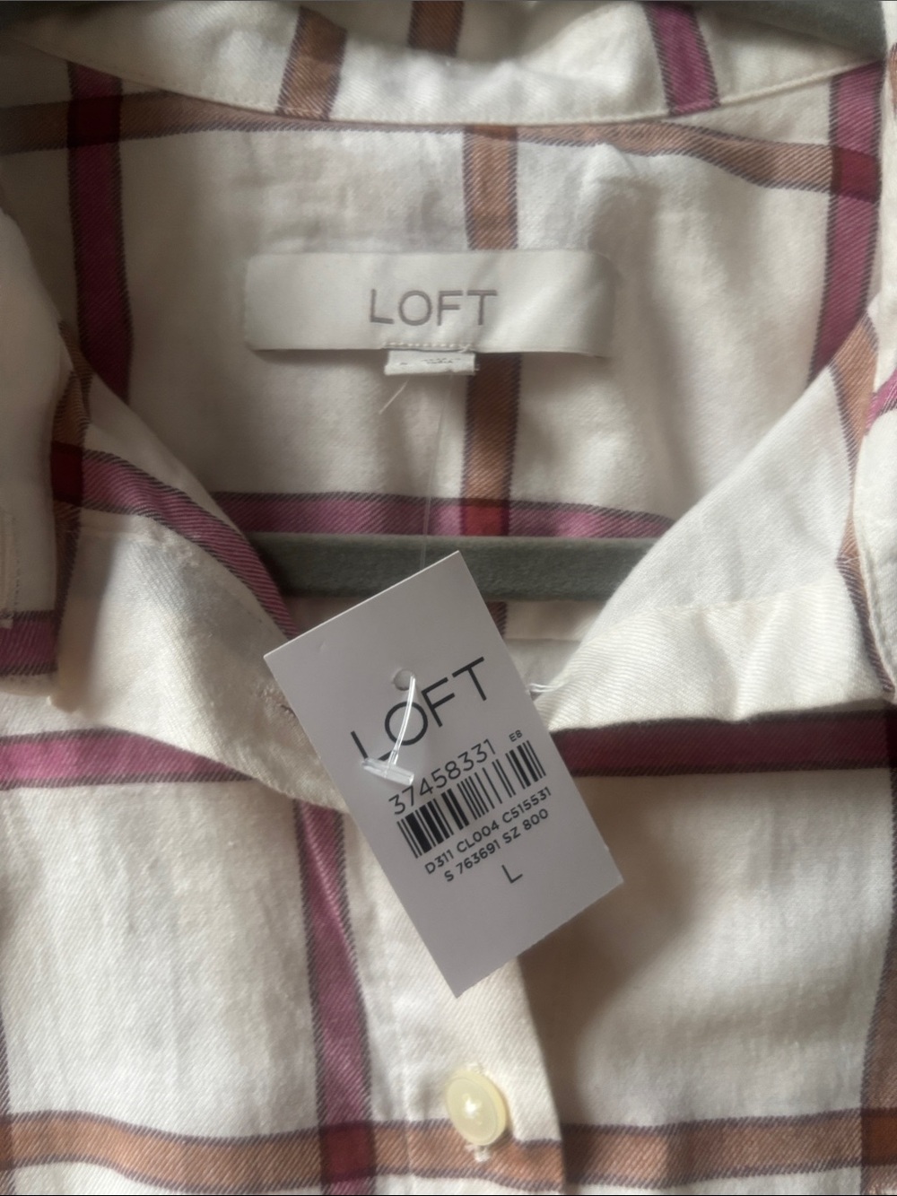 LOFT Botton Down Cream Large